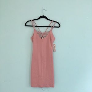 Mauve pink mini dress